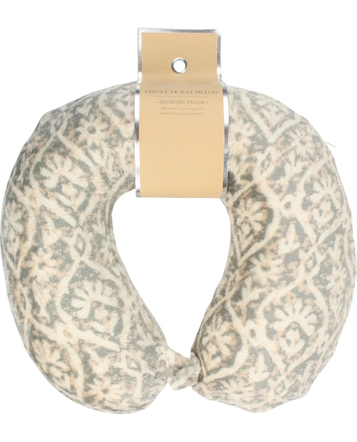 Amari Printed Velvet Memory Foam Neck Pillow