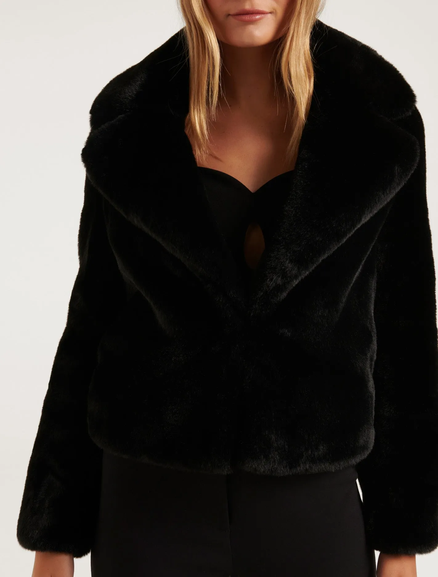 Amelia Cropped Fur Coat