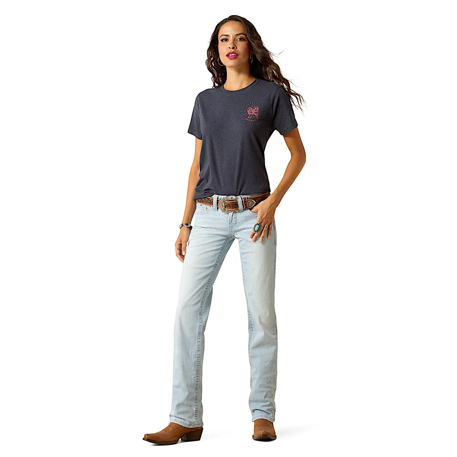 Ariat Women's Low Rise Zayla Straight Leg Jean - Claremont