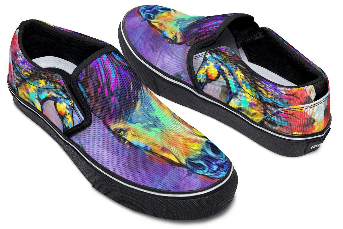 Artistic Horse Slip-On Shoes