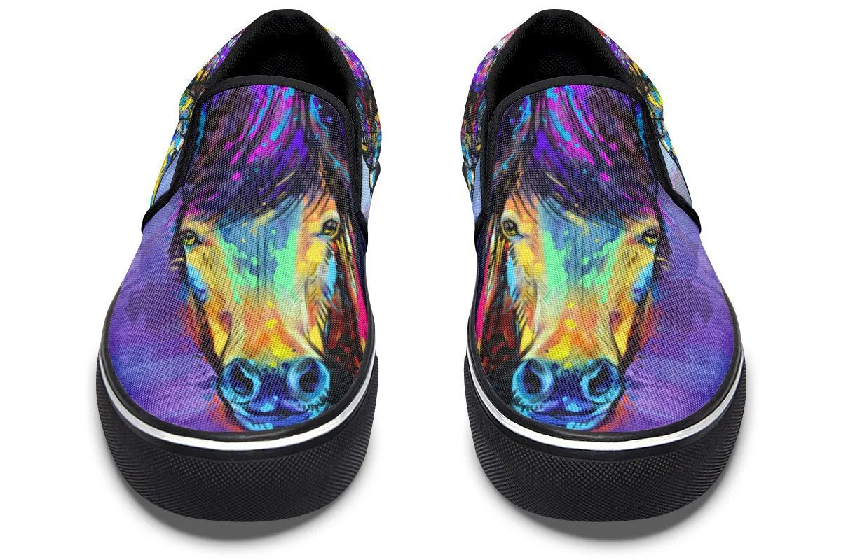 Artistic Horse Slip-On Shoes