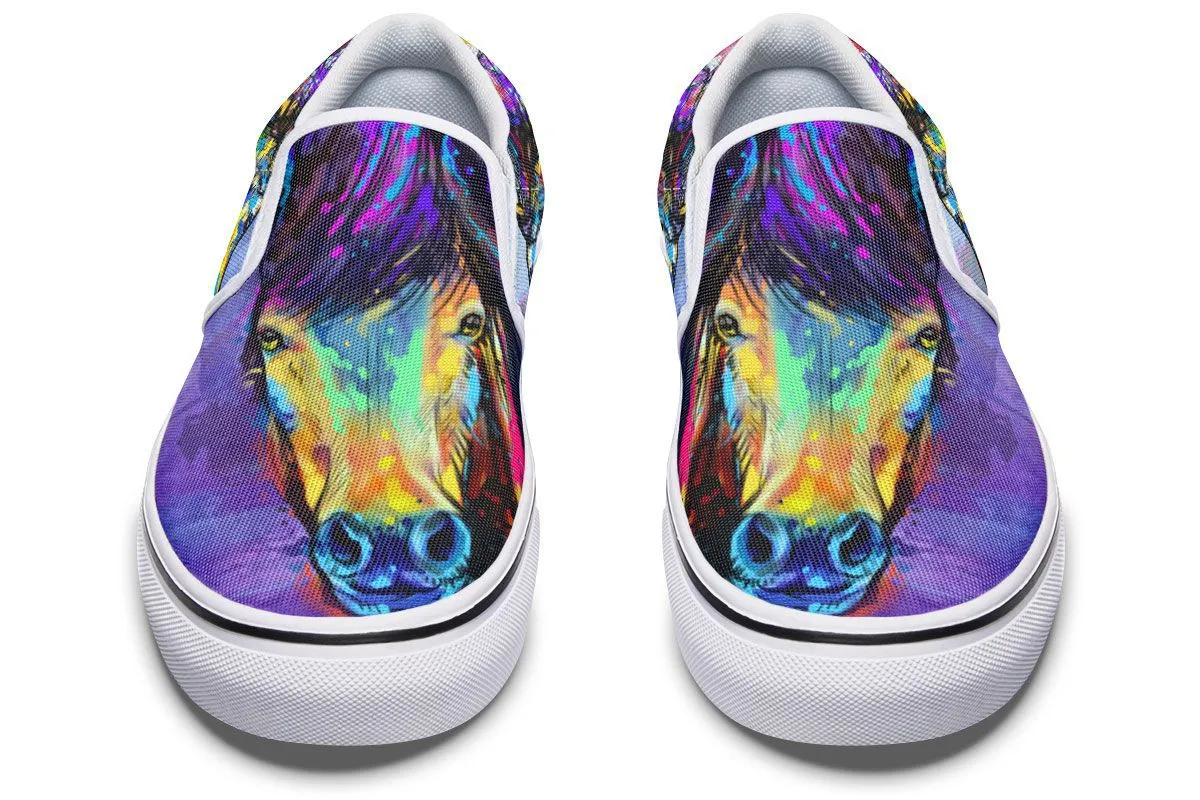 Artistic Horse Slip-On Shoes