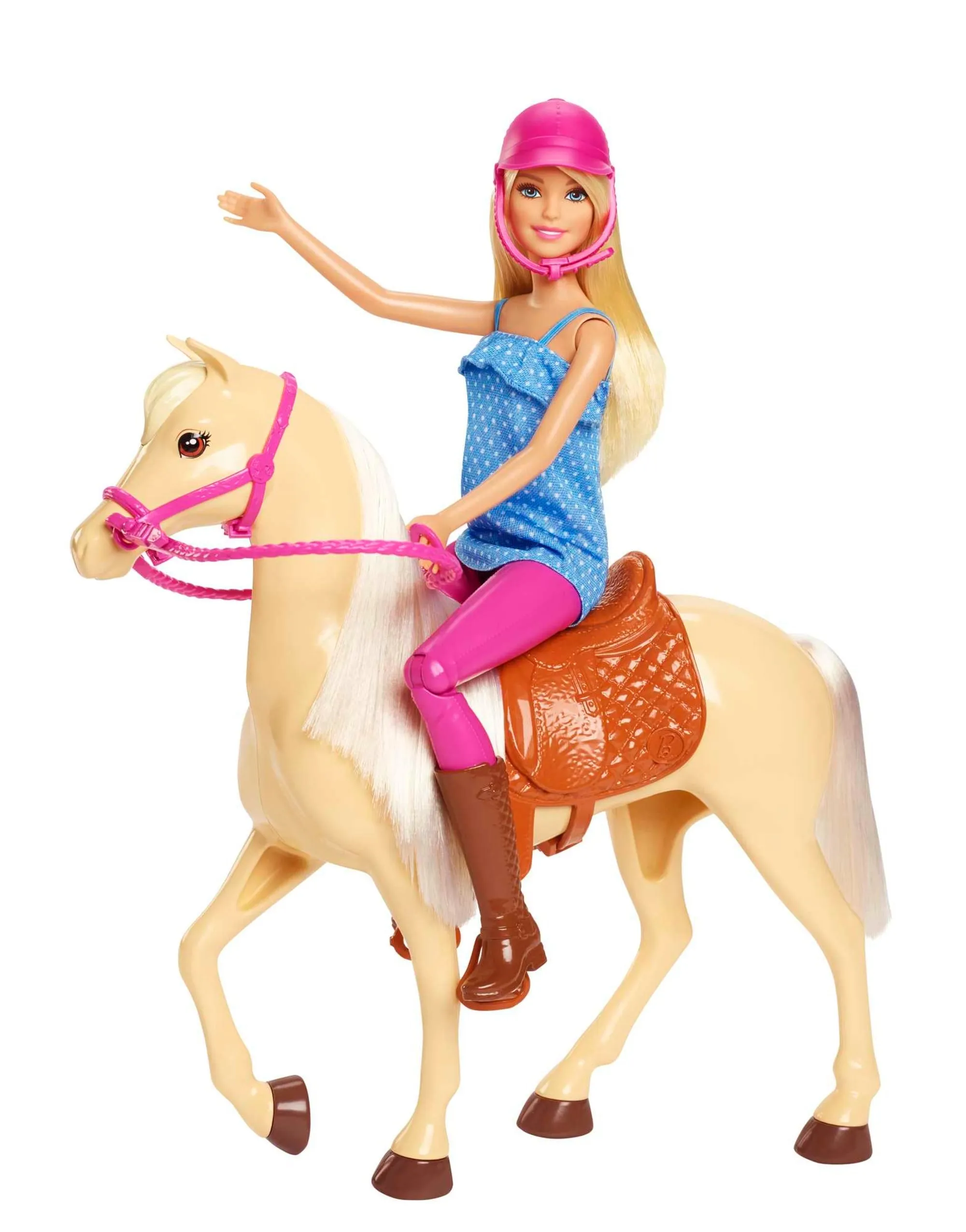 Barbie Doll & Horse Playset, Blonde Hair With Riding Accessories