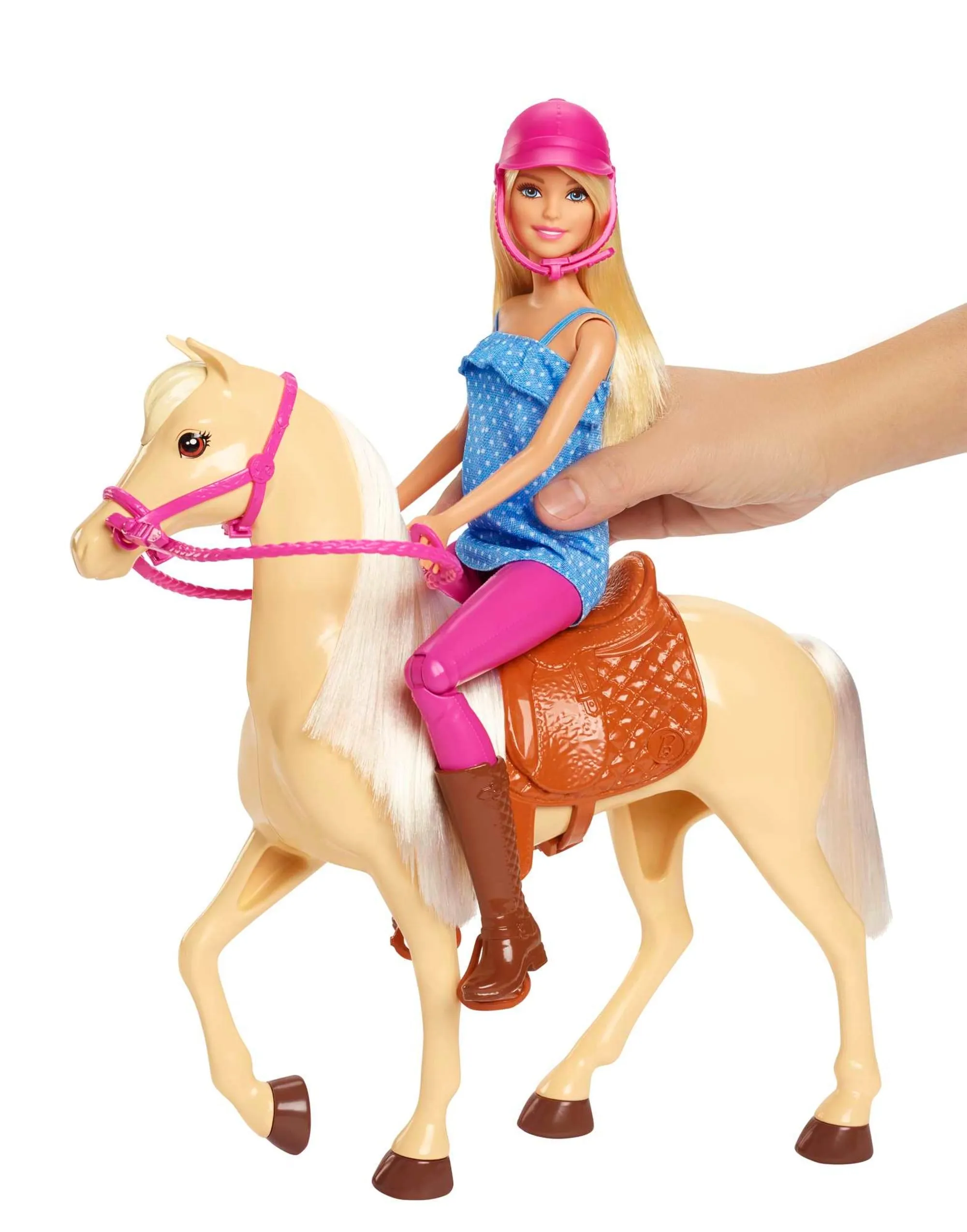 Barbie Doll & Horse Playset, Blonde Hair With Riding Accessories