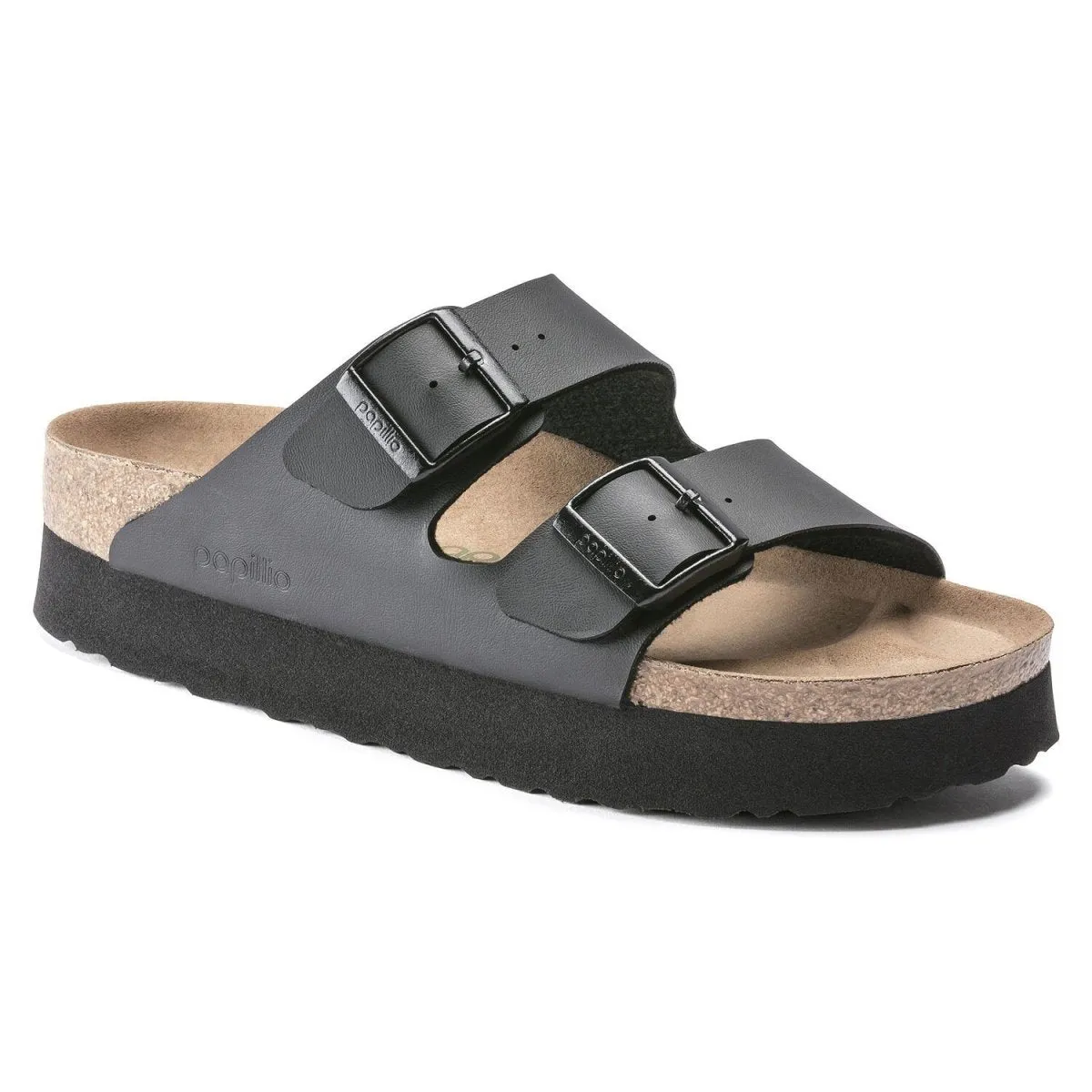 Birkenstock Women's Arizona Platform Vegan Birko-Flor Black