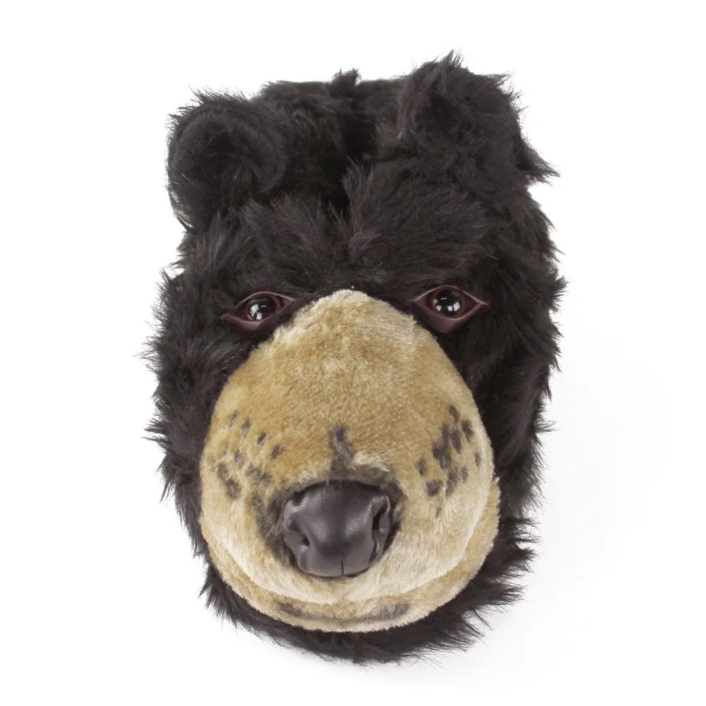 Black Bear Head Slippers