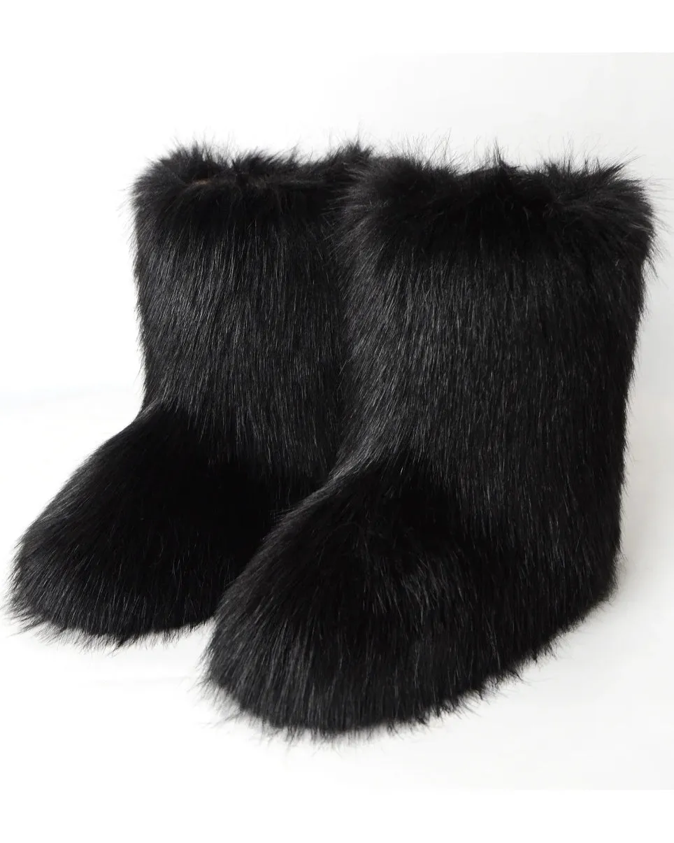 Black Boots With The Fur