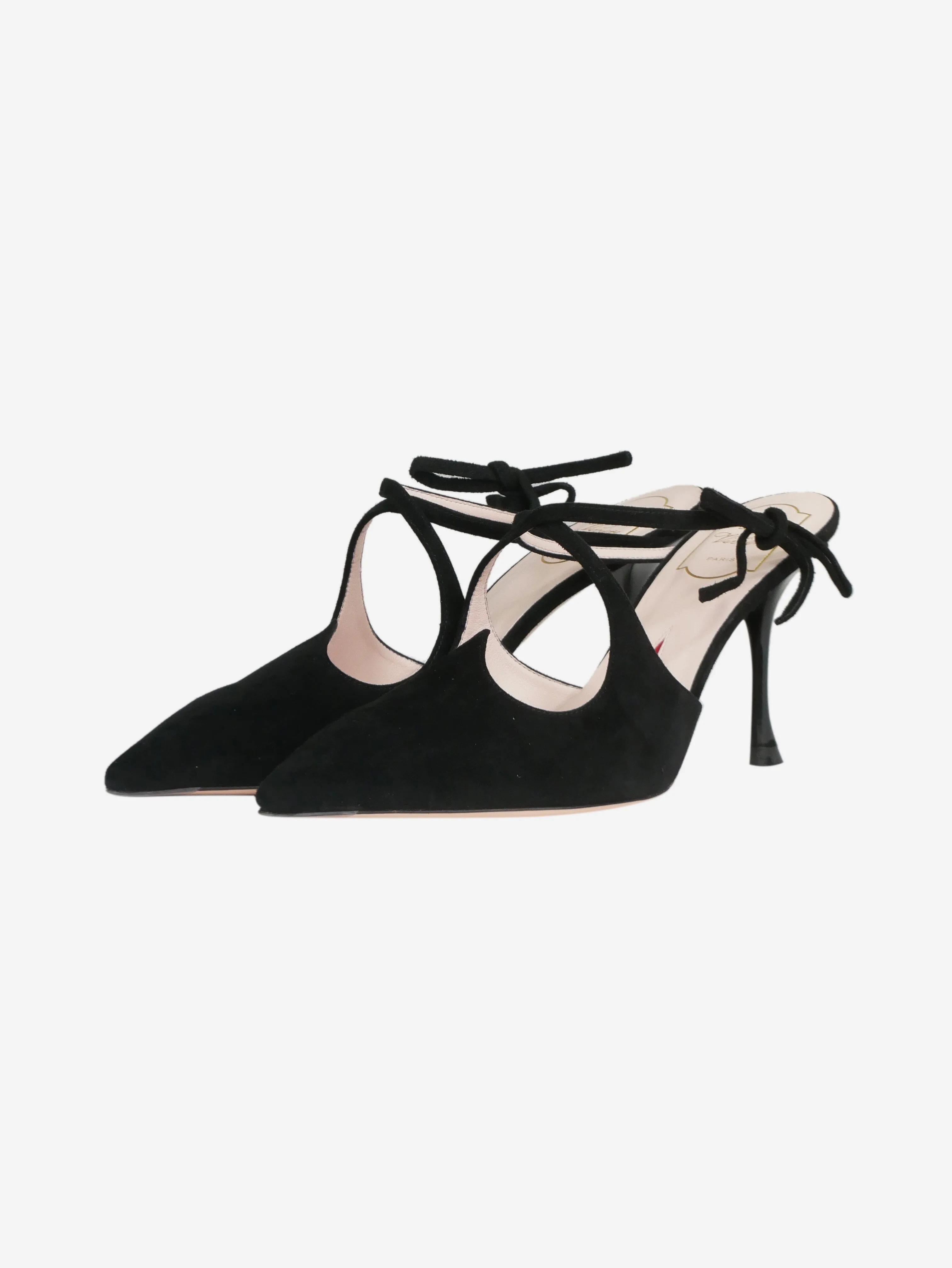 Black suede mules - size EU 40.5