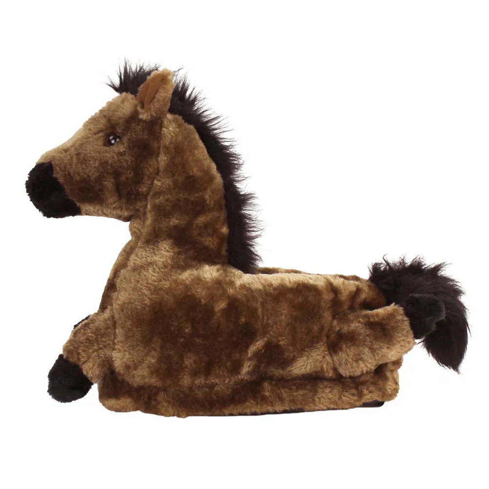 Brown Horse Slippers