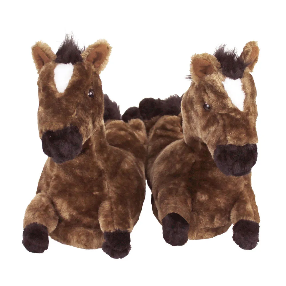 Brown Horse Slippers