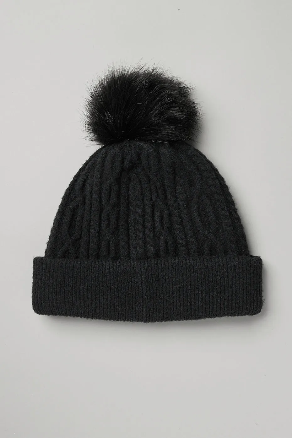 Cable Knit Beanie - Black