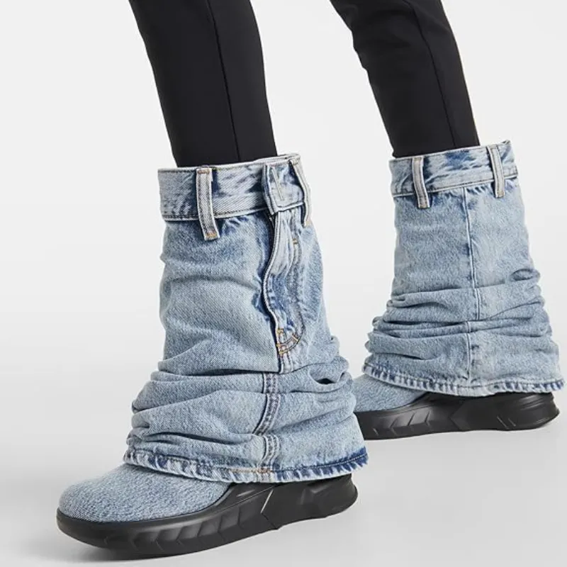 Cadence Locked Denim Boots