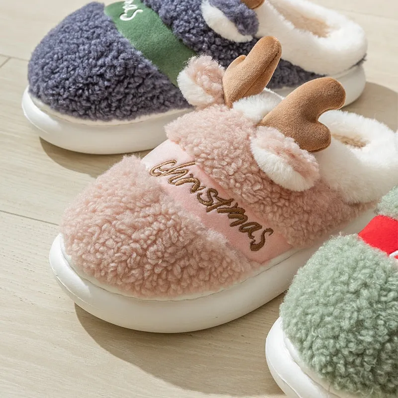 Christmas Reindeer Home Slippers