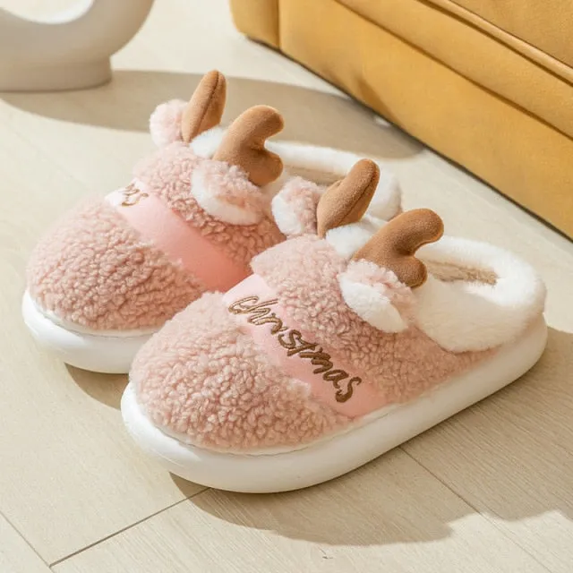 Christmas Reindeer Home Slippers