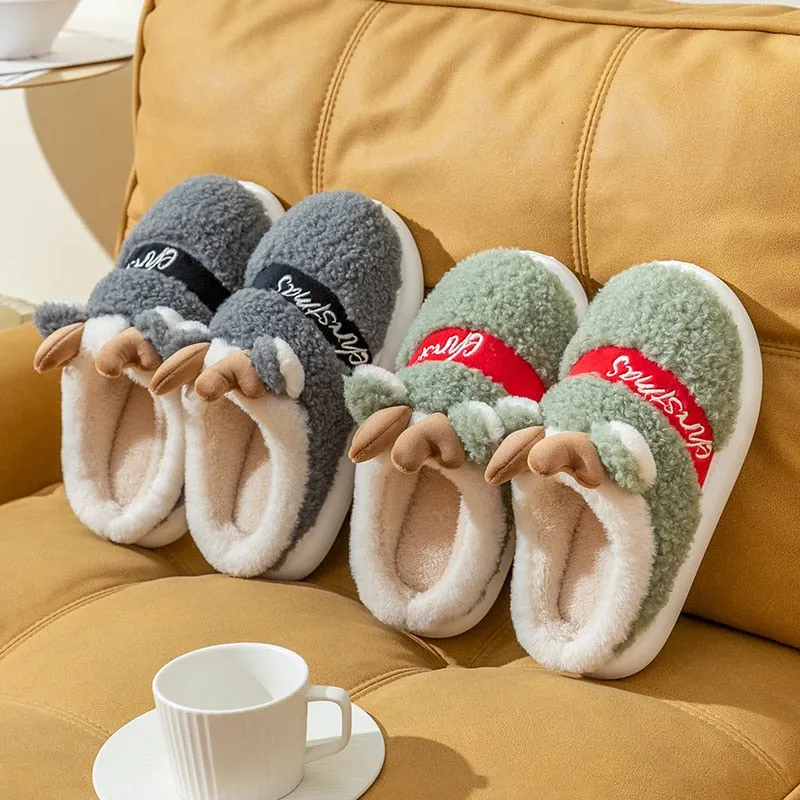 Christmas Reindeer Home Slippers