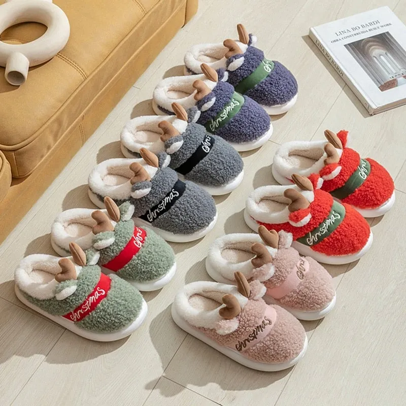 Christmas Reindeer Home Slippers