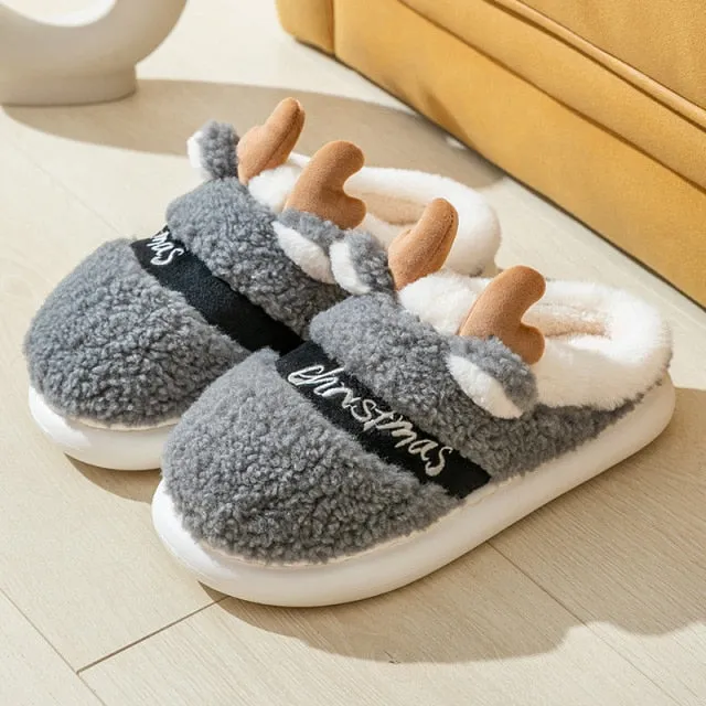 Christmas Reindeer Home Slippers