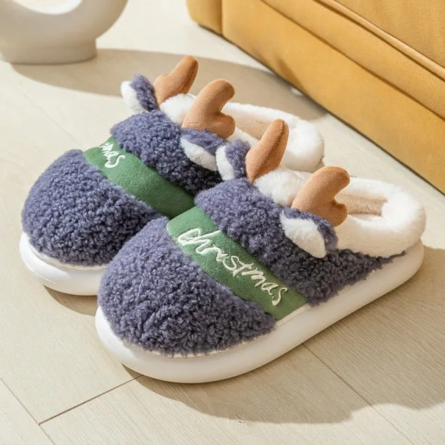 Christmas Reindeer Home Slippers