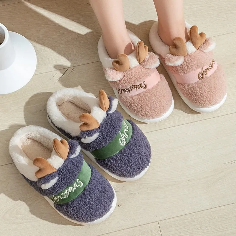 Christmas Reindeer Home Slippers