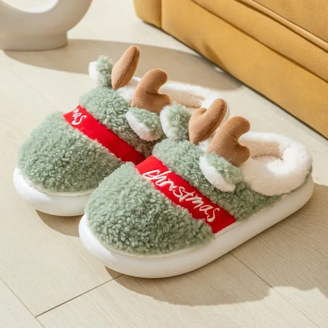 Christmas Reindeer Home Slippers