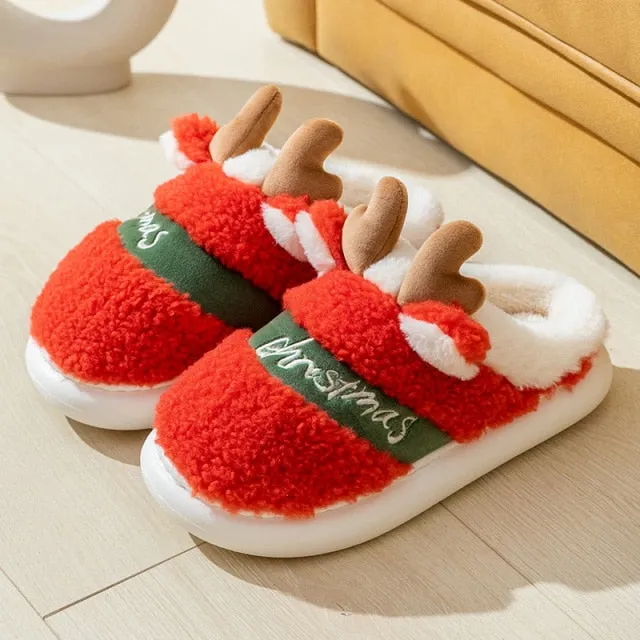 Christmas Reindeer Home Slippers