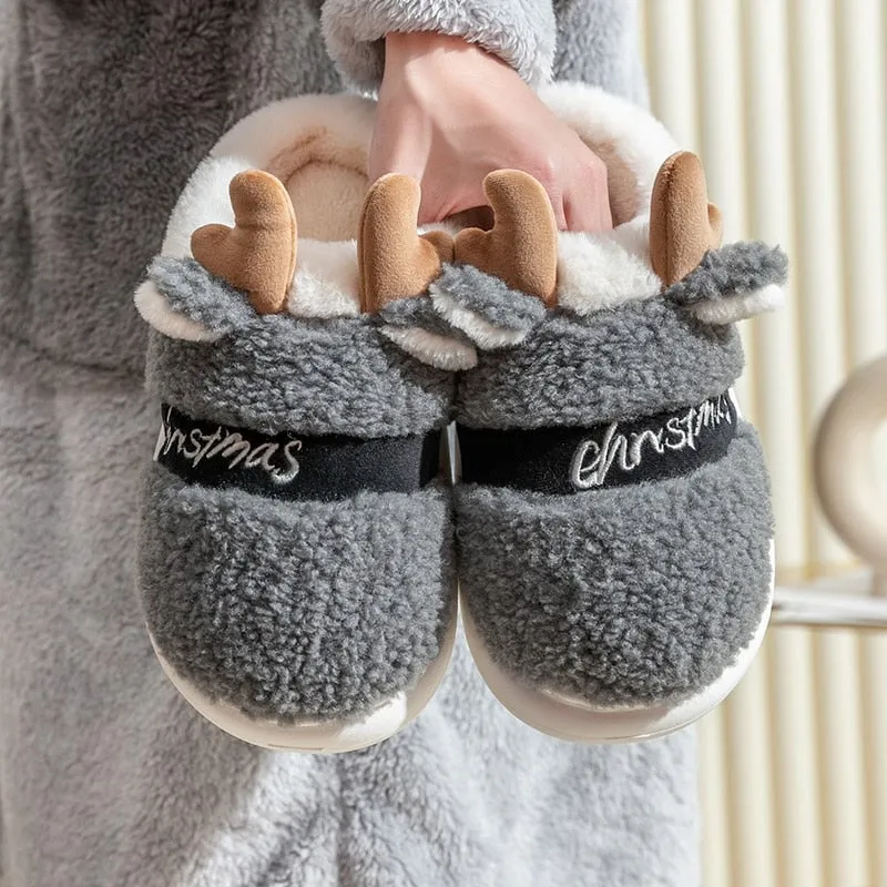 Christmas Reindeer Home Slippers