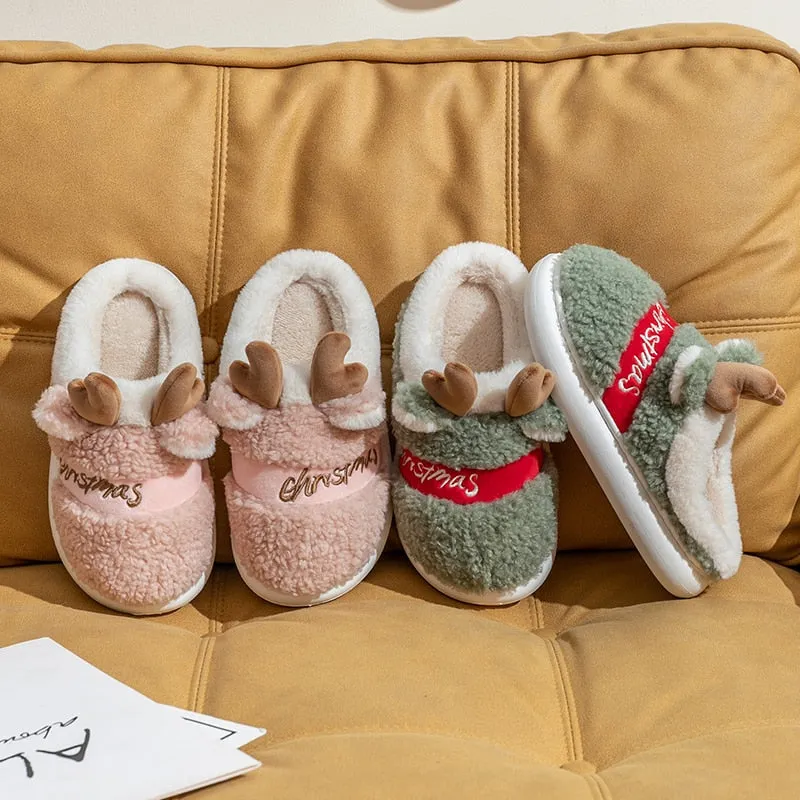 Christmas Reindeer Home Slippers