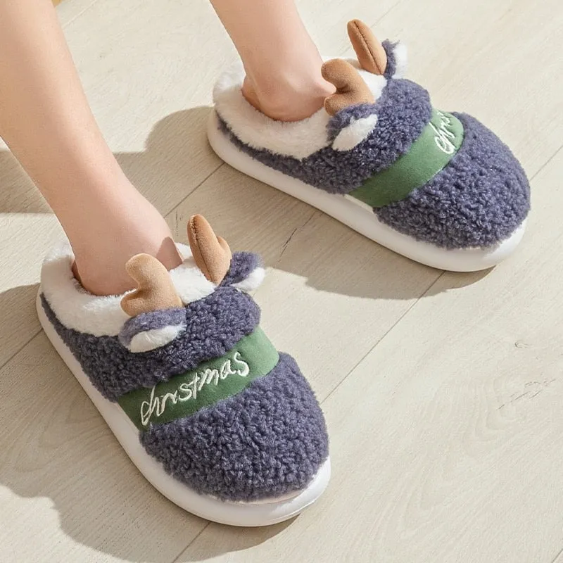 Christmas Reindeer Home Slippers