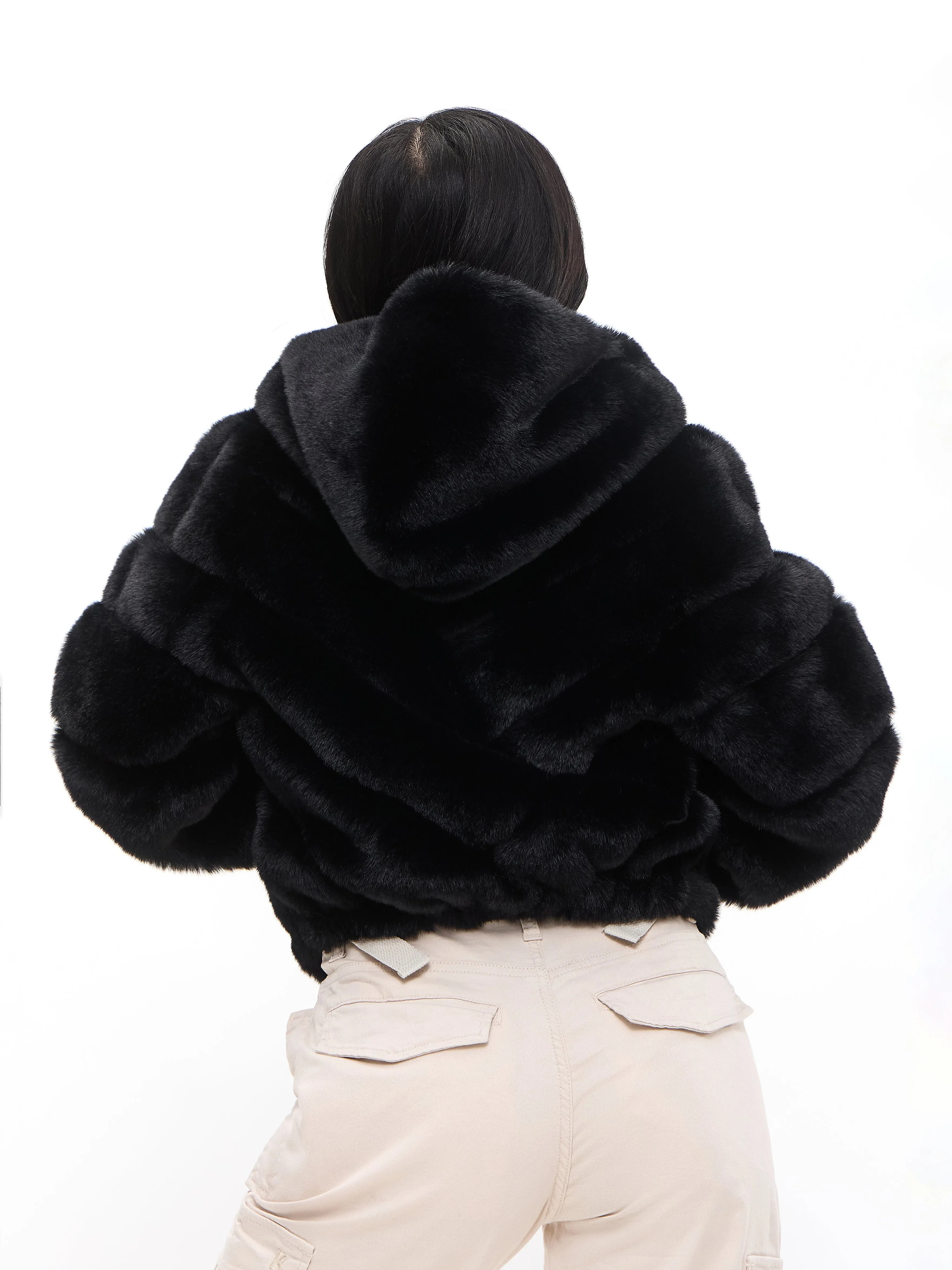 Cruellafree Faux Fur Coat - Black