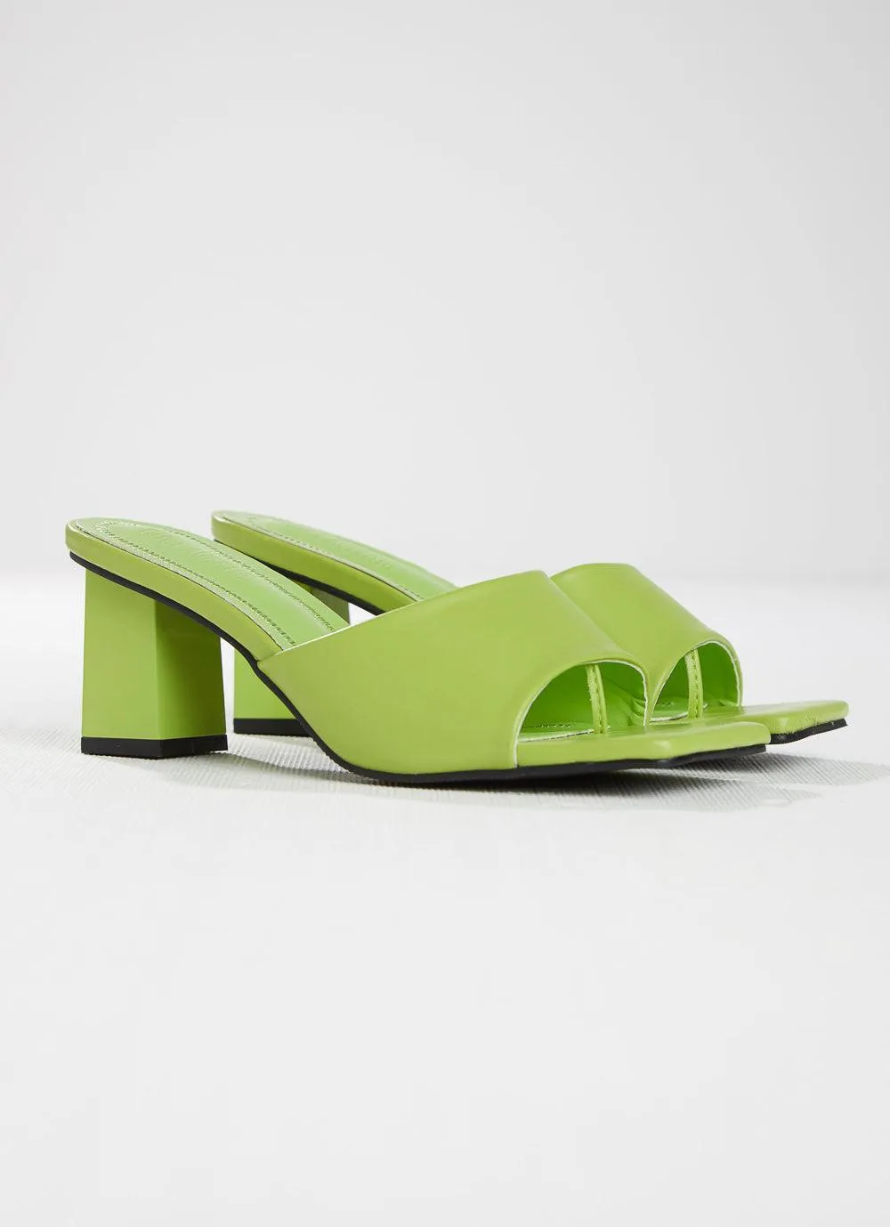 Dixie Mule Heel - Lime Green