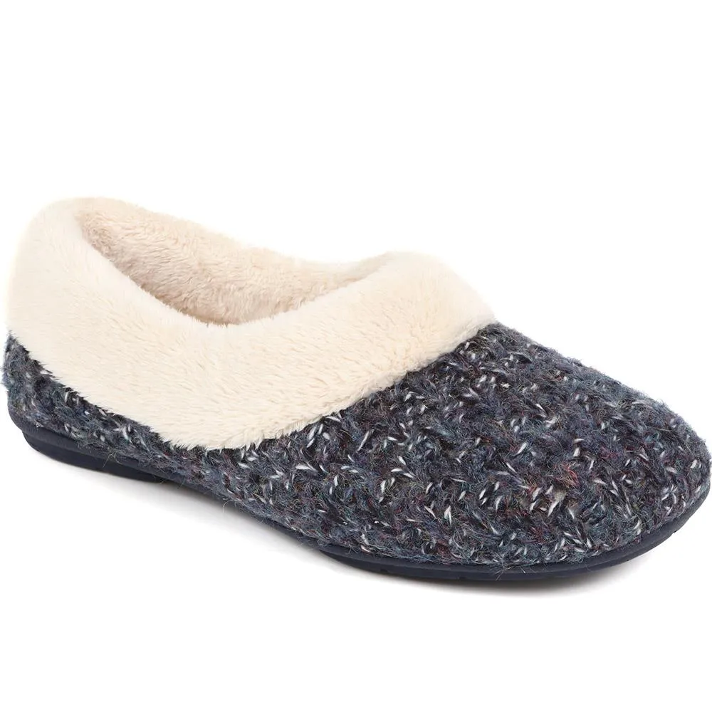 Faux Fur Lined Slippers - CARIANA / 324 749