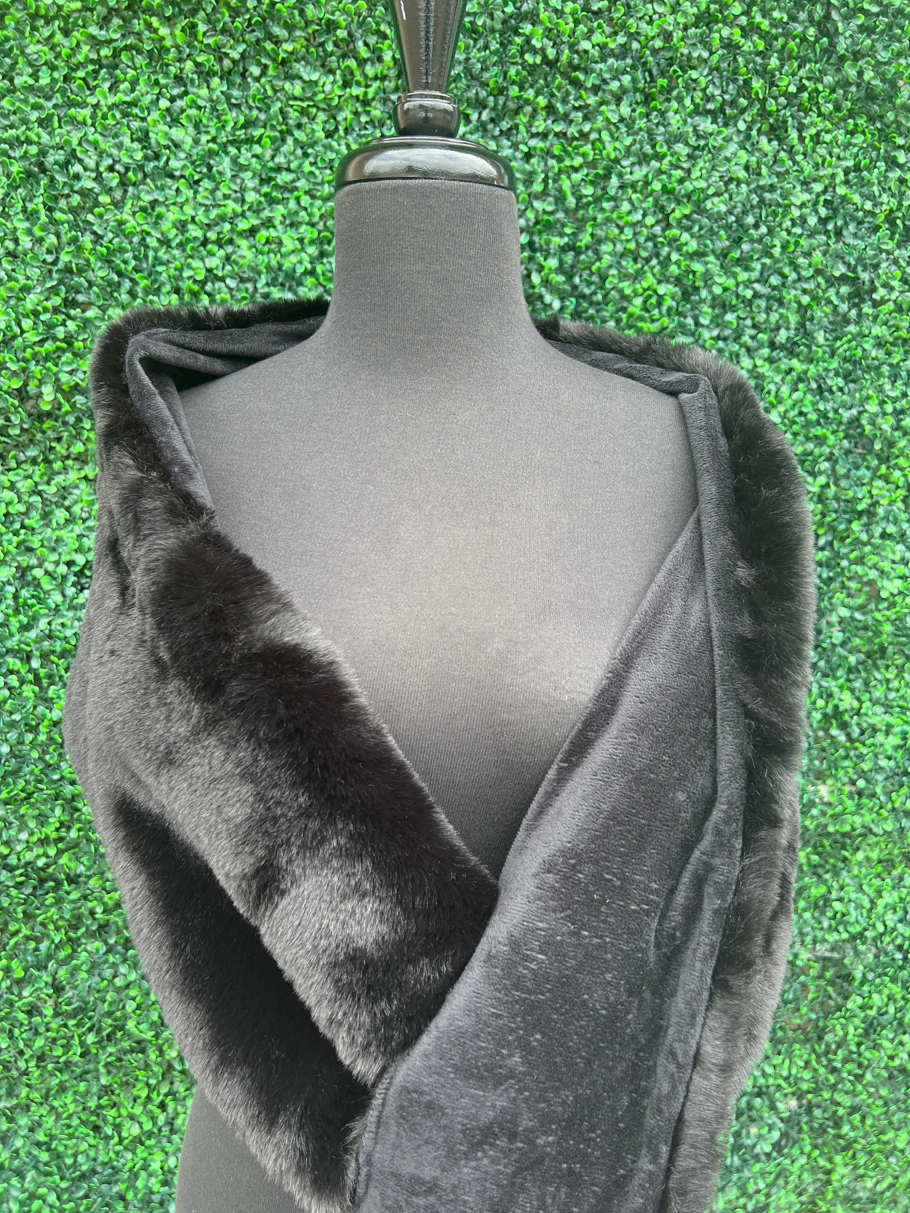 Faux Fur Pull-Through Shawl