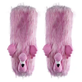 Flamingo Time Plush Slipper Socks