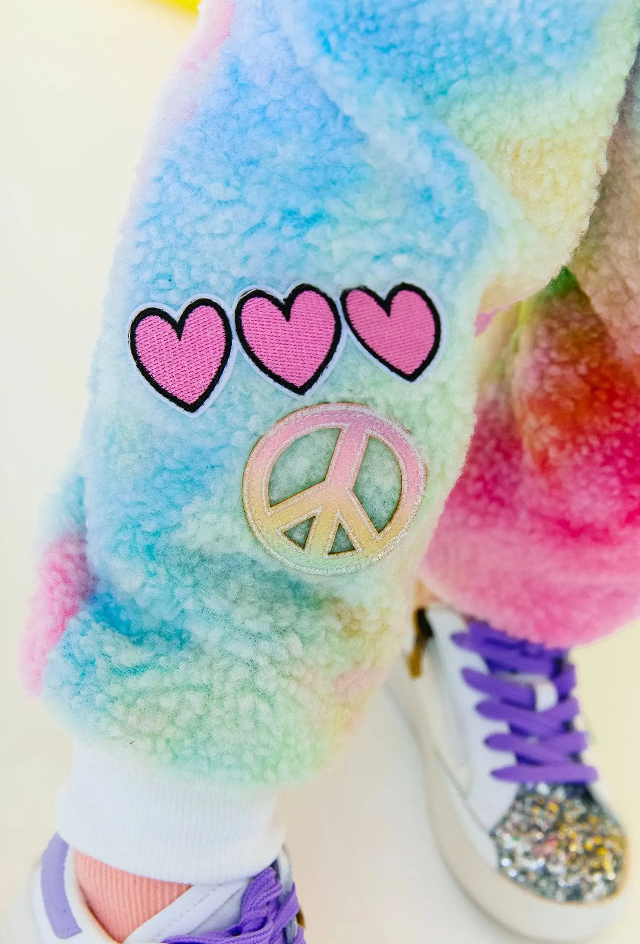 Fuzzy Pastel Tie Dye Patch Set