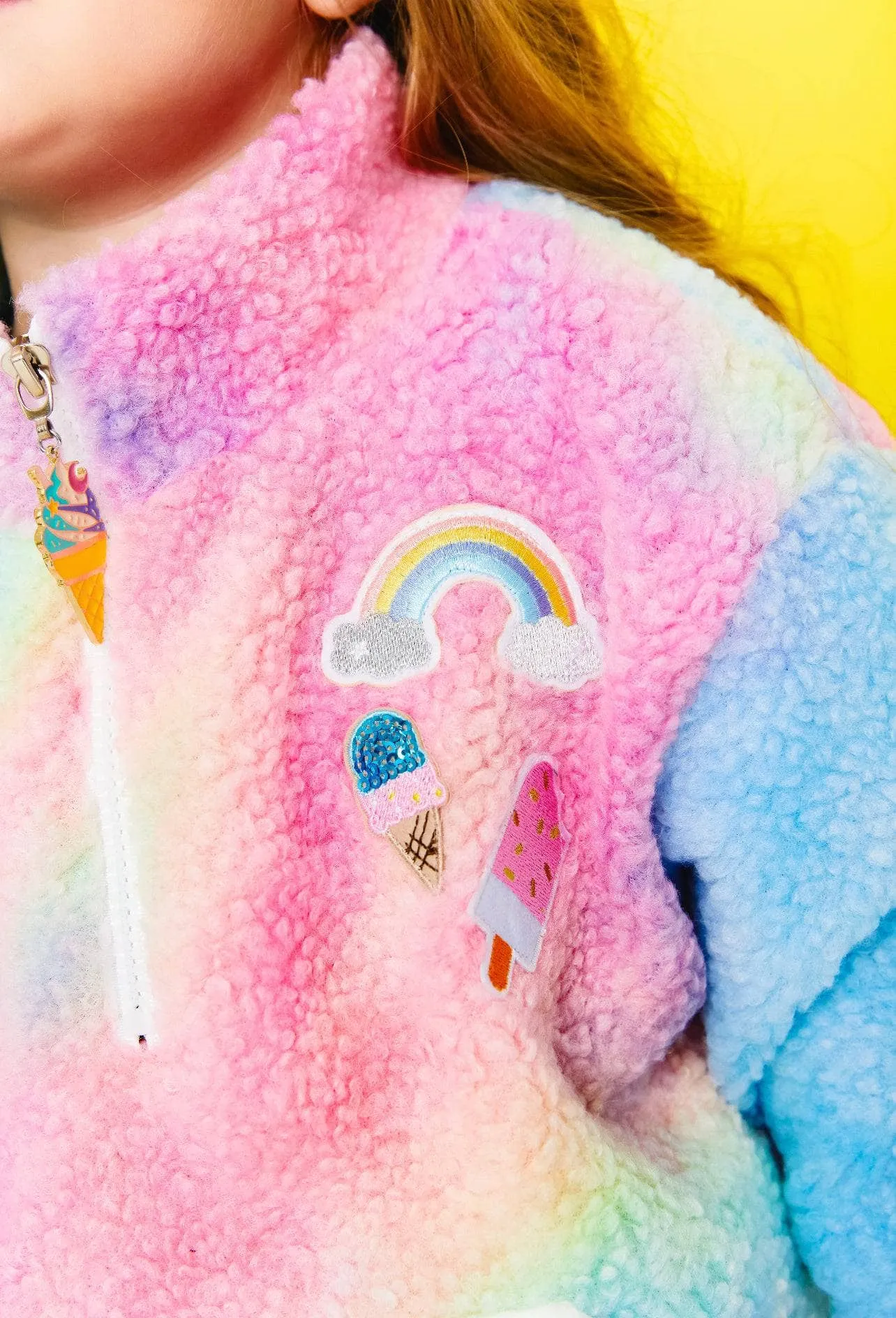 Fuzzy Pastel Tie Dye Patch Set