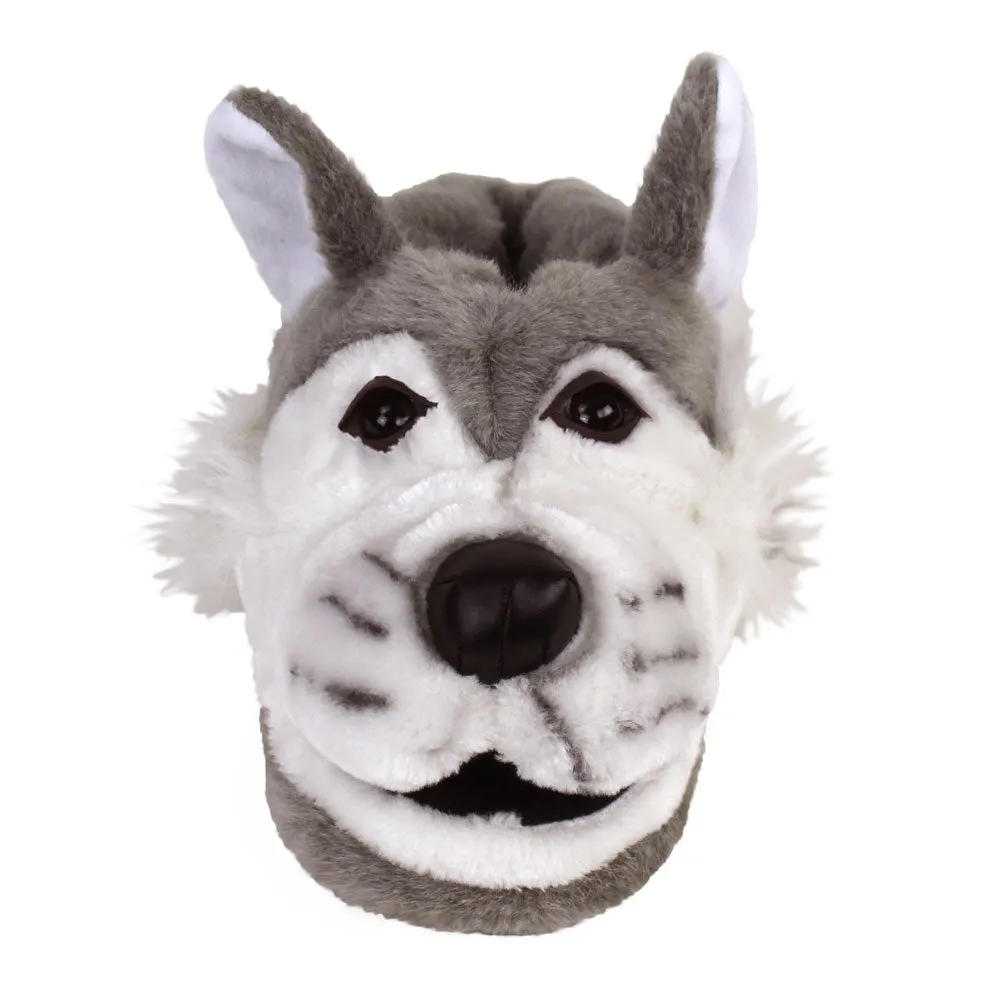 Gray Wolf Animal Slippers