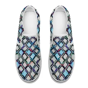 Hex Pattern Collection - Unisex Slip-On Canvas Sneakers