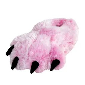 Kids Pink Tiger Paw Slippers