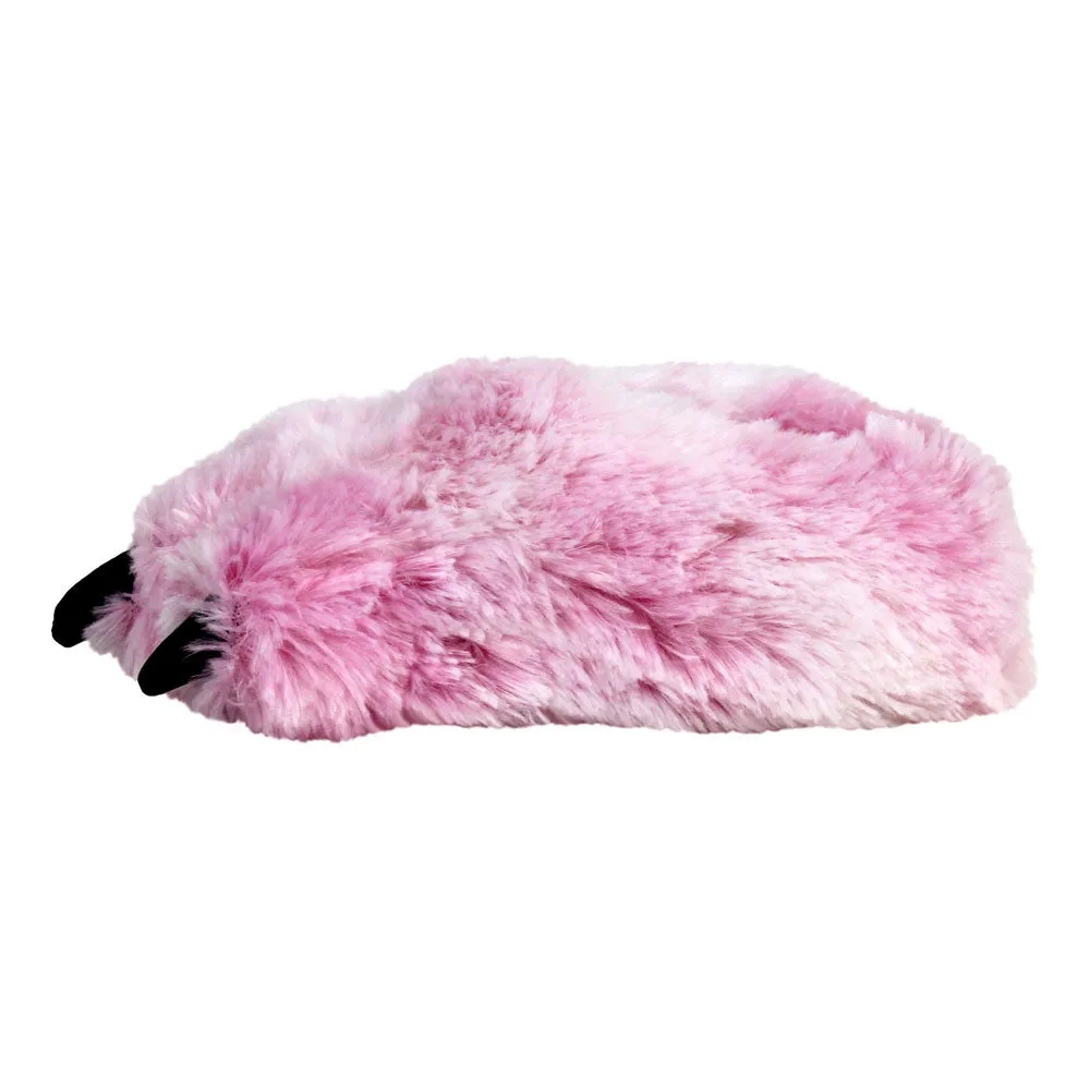 Kids Pink Tiger Paw Slippers