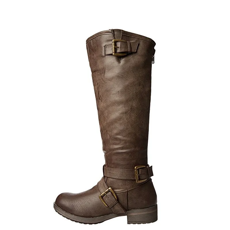 Madden Girl Women's Legacie Riding Boot - Brown