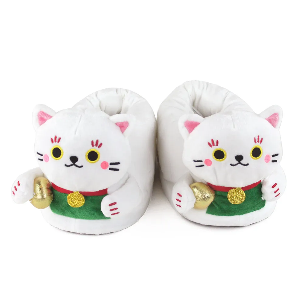 Maneki Neko Lucky Cat Slippers