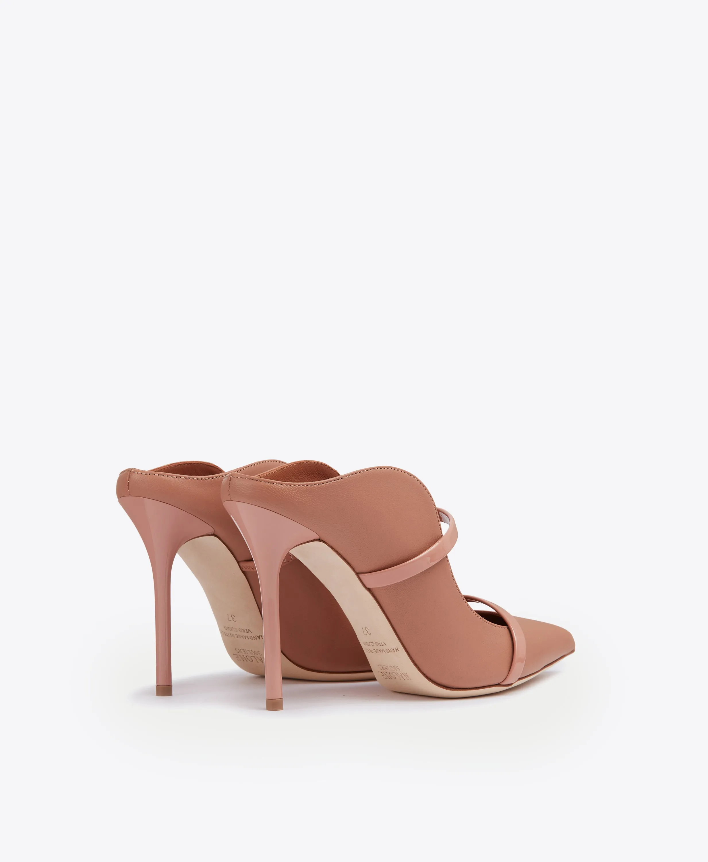 Maureen 100 Blush Leather Mules