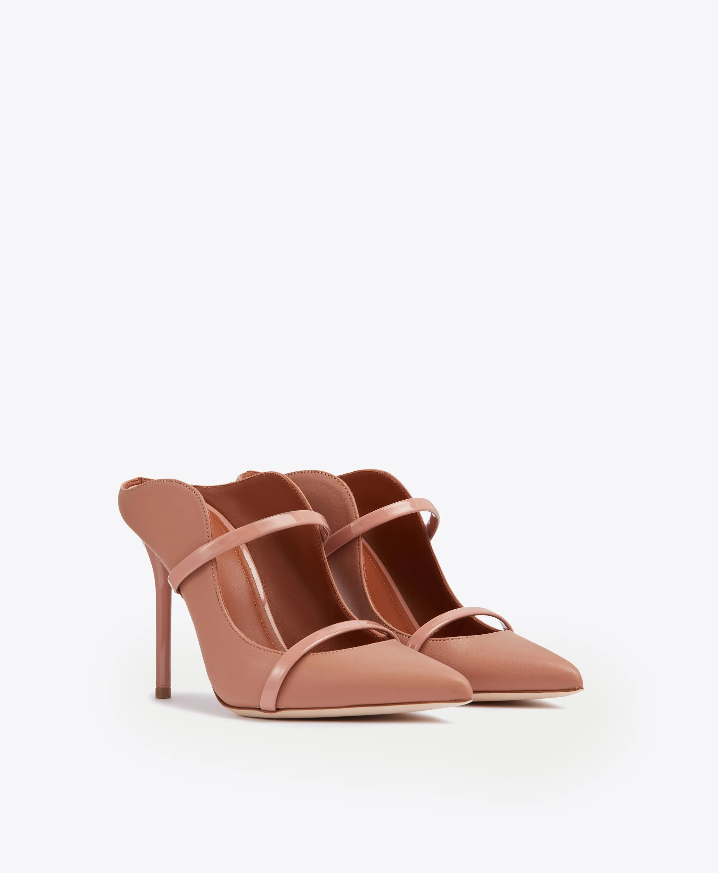 Maureen 100 Blush Leather Mules