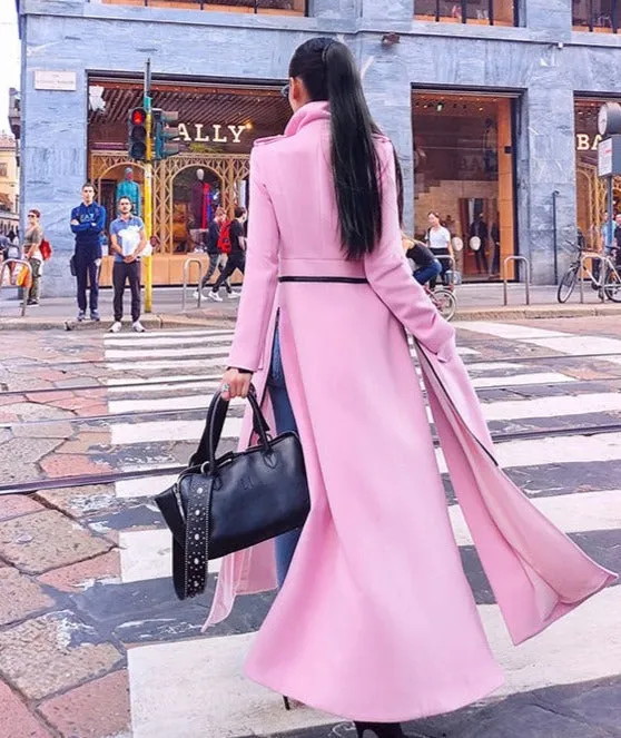 Mid-Length Pink Coat