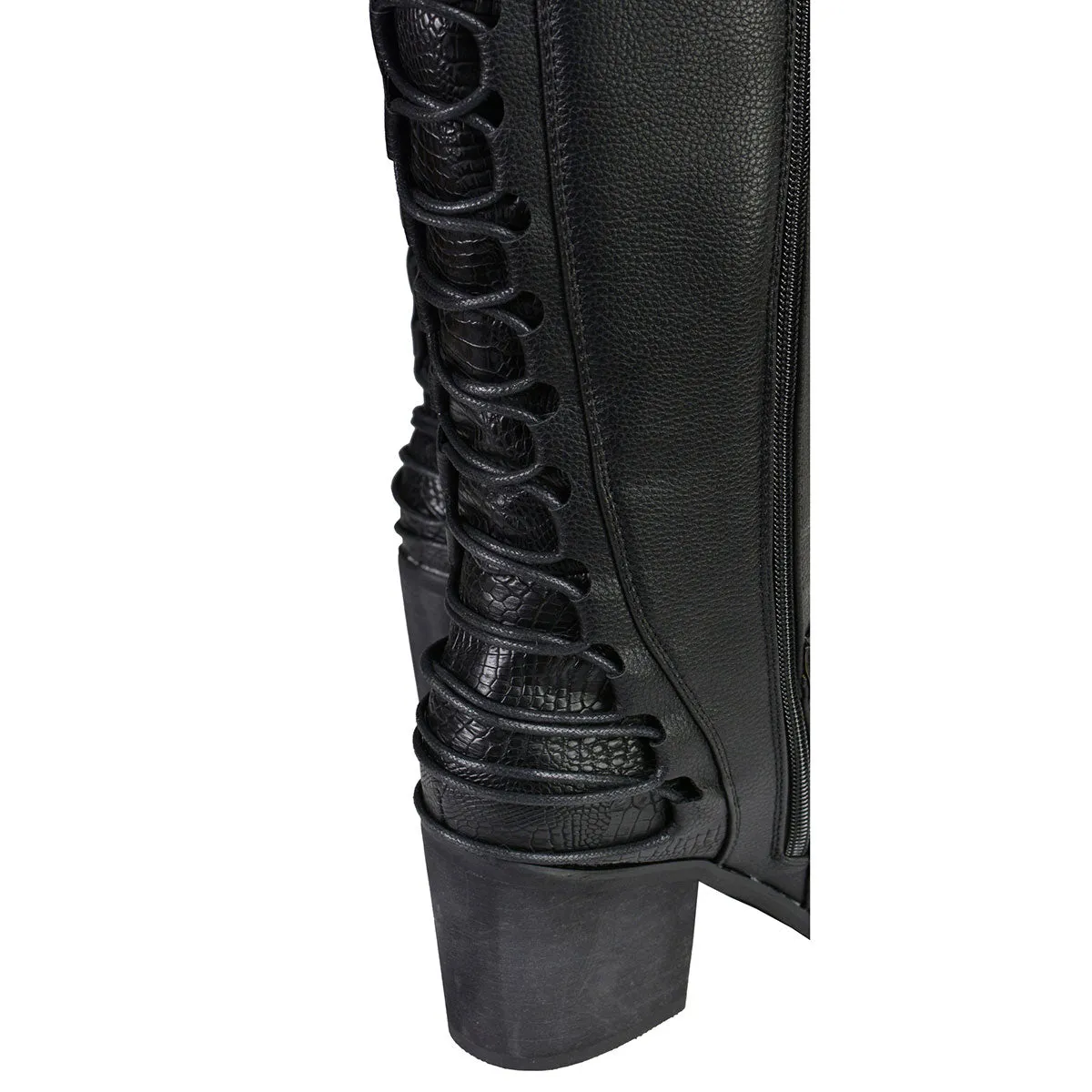 Milwaukee Performance MBL9427 Women's Tall Black Back End Laced Riding Boots