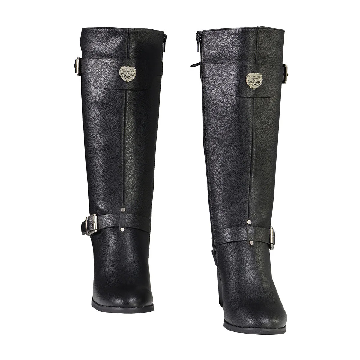 Milwaukee Performance MBL9427 Women's Tall Black Back End Laced Riding Boots