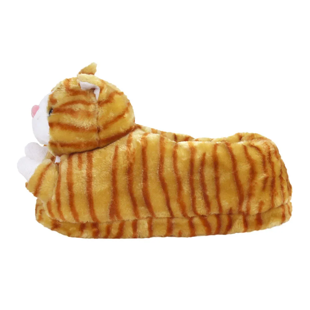 Orange Tabby Cat Slippers