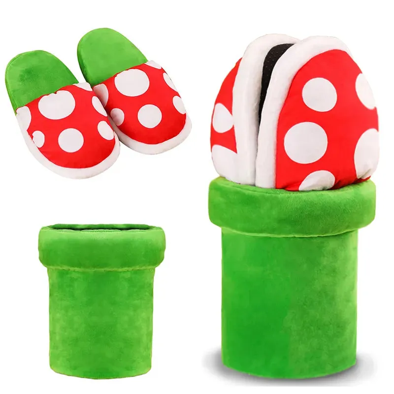 Piranha Plant Slippers - Mushroom Slippers