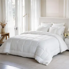 Premium All Season High Quality Super Soft White 4 piece set Super King Comforter 240x260cm