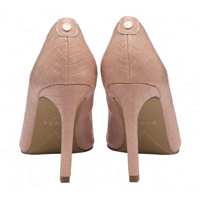 Ravel Blush Embossed Edson Pointed Toe Court Shoe RLS555KZ1